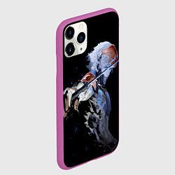 Чехол iPhone 11 Pro матовый METAL GEAR RISING Райден с мечом, цвет: 3D-фиолетовый — фото 2