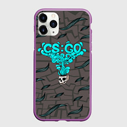 Чехол iPhone 11 Pro матовый CS GO СКИН USP, цвет: 3D-фиолетовый