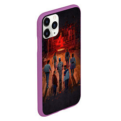Чехол iPhone 11 Pro матовый Stranger Things 4, цвет: 3D-фиолетовый — фото 2