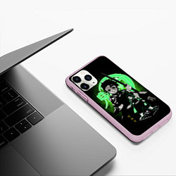 Чехол iPhone 11 Pro матовый КЛИНОК, РАССЕКАЮЩИЙ ДЕМОНОВ ТАНДЖИРО КАМАДО, цвет: 3D-розовый — фото 2