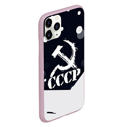 Чехол iPhone 11 Pro матовый Ussr - ссср - серп и молот, цвет: 3D-розовый — фото 2