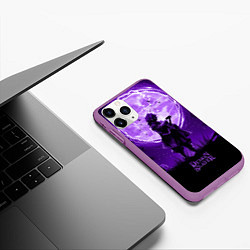 Чехол iPhone 11 Pro матовый КЛИНОК, РАССЕКАЮЩИЙ ДЕМОНОВ ГИЮ ТОМИОКА, цвет: 3D-фиолетовый — фото 2