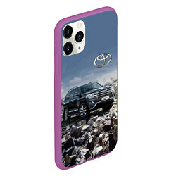 Чехол iPhone 11 Pro матовый Toyota Land Cruiser 200 V8, цвет: 3D-фиолетовый — фото 2