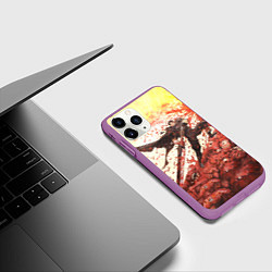 Чехол iPhone 11 Pro матовый BERSERK ГАТС РУНА спина, цвет: 3D-фиолетовый — фото 2
