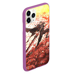 Чехол iPhone 11 Pro матовый BERSERK ГАТС РУНА спина, цвет: 3D-фиолетовый — фото 2
