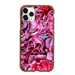 Чехол iPhone 11 Pro матовый Гвоздики, цвет: 3D-коричневый