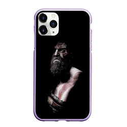 Чехол iPhone 11 Pro матовый Кратос Kratos, цвет: 3D-светло-сиреневый