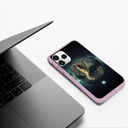 Чехол iPhone 11 Pro матовый Большая ядовитая змея, цвет: 3D-розовый — фото 2