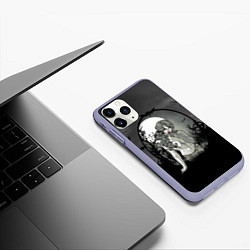 Чехол iPhone 11 Pro матовый Сексуальная девушка - зомби с чупа-чупсом, цвет: 3D-светло-сиреневый — фото 2