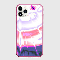 Чехол iPhone 11 Pro матовый Тай-дай Абстракция Tie-Dye, цвет: 3D-малиновый