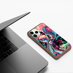 Чехол iPhone 11 Pro матовый Acid Wave, цвет: 3D-коричневый — фото 2