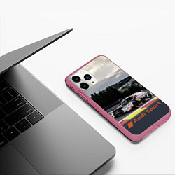 Чехол iPhone 11 Pro матовый Audi Sport Racing team Ауди Спорт Гоночная команда, цвет: 3D-малиновый — фото 2