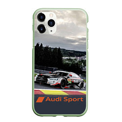 Чехол iPhone 11 Pro матовый Audi Sport Racing team Ауди Спорт Гоночная команда, цвет: 3D-салатовый