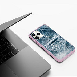 Чехол iPhone 11 Pro матовый Потрескавшийся лед, цвет: 3D-розовый — фото 2