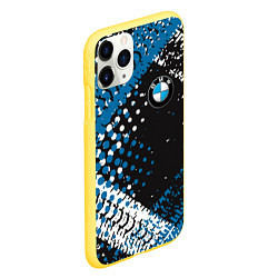 Чехол iPhone 11 Pro матовый Bmw след шин, цвет: 3D-желтый — фото 2