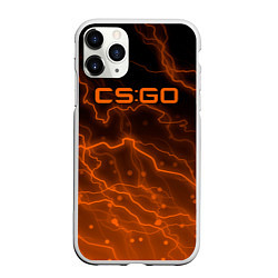 Чехол iPhone 11 Pro матовый Counter Strike cs go молнии, цвет: 3D-белый
