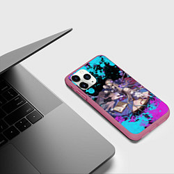 Чехол iPhone 11 Pro матовый Грета Honkai star rail, цвет: 3D-малиновый — фото 2