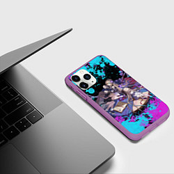 Чехол iPhone 11 Pro матовый Грета Honkai star rail, цвет: 3D-фиолетовый — фото 2