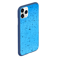 Чехол iPhone 11 Pro матовый Конденсат Капли, цвет: 3D-тёмно-синий — фото 2