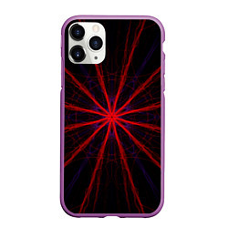 Чехол iPhone 11 Pro матовый Красный эфир 3D - абстракция, цвет: 3D-фиолетовый