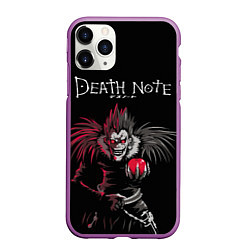 Чехол iPhone 11 Pro матовый Тетрадь смерти Ryuk, цвет: 3D-фиолетовый