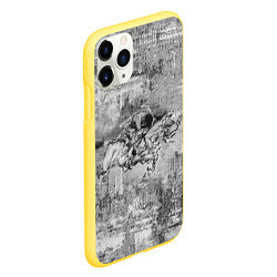 Чехол iPhone 11 Pro матовый Михаил Врубель - скачущий всадник post-art, цвет: 3D-желтый — фото 2