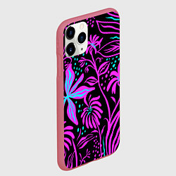 Чехол iPhone 11 Pro матовый Цветочная композиция Fashion trend, цвет: 3D-малиновый — фото 2