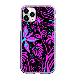 Чехол iPhone 11 Pro матовый Цветочная композиция Fashion trend, цвет: 3D-светло-сиреневый