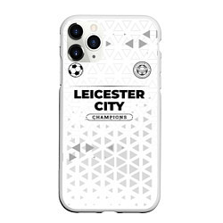 Чехол iPhone 11 Pro матовый Leicester City Champions Униформа, цвет: 3D-белый