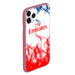 Чехол iPhone 11 Pro матовый Arsenal пламя, цвет: 3D-малиновый — фото 2
