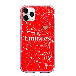 Чехол iPhone 11 Pro матовый Arsenal fly emirates sport, цвет: 3D-розовый