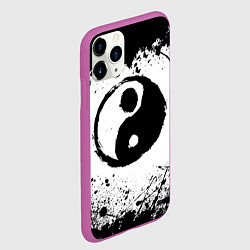 Чехол iPhone 11 Pro матовый Инь Янь Гранж, цвет: 3D-фиолетовый — фото 2