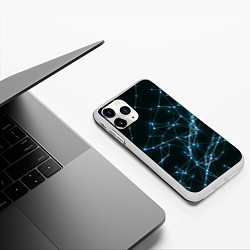 Чехол iPhone 11 Pro матовый Neural Network, цвет: 3D-белый — фото 2