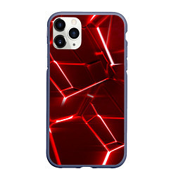 Чехол iPhone 11 Pro матовый Red fault, цвет: 3D-серый