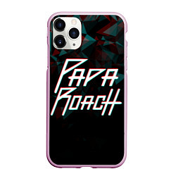 Чехол iPhone 11 Pro матовый Papa roach Glitch Big Logo, цвет: 3D-розовый