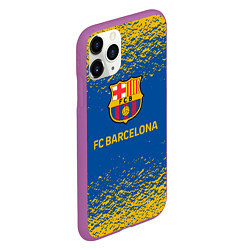 Чехол iPhone 11 Pro матовый Barcelona желтые брызги, цвет: 3D-фиолетовый — фото 2