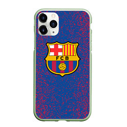 Чехол iPhone 11 Pro матовый Barcelona брызги красок, цвет: 3D-салатовый