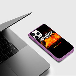 Чехол iPhone 11 Pro матовый Comatose Comes Alive - Skillet, цвет: 3D-фиолетовый — фото 2