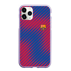 Чехол iPhone 11 Pro матовый Fc barcelona барселона fc абстракция, цвет: 3D-светло-сиреневый