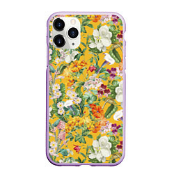 Чехол iPhone 11 Pro матовый Цветы Солнечное Лето, цвет: 3D-сиреневый