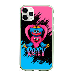 Чехол iPhone 11 Pro матовый GAME POPPY PLAYTIME HAGGY WAGGY AND KISSY MISSY, цвет: 3D-салатовый