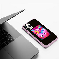 Чехол iPhone 11 Pro матовый Poppy Playtime - Chapter 2 милые персонажи, цвет: 3D-розовый — фото 2
