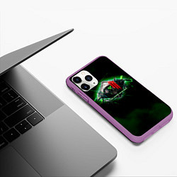 Чехол iPhone 11 Pro матовый Scary Monsters and Nice Sprites - Skrillex, цвет: 3D-фиолетовый — фото 2