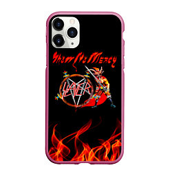 Чехол iPhone 11 Pro матовый Show No Mercy - Slayer, цвет: 3D-малиновый