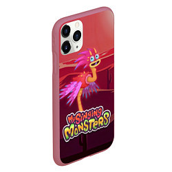 Чехол iPhone 11 Pro матовый My singing monsters СТРАВОК Yawstrich, цвет: 3D-малиновый — фото 2