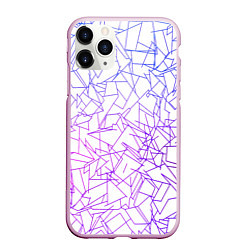 Чехол iPhone 11 Pro матовый Geometric Distortion, цвет: 3D-розовый