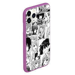 Чехол iPhone 11 Pro матовый Log Horizon pattern, цвет: 3D-фиолетовый — фото 2