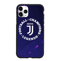 Чехол iPhone 11 Pro матовый Символ Juventus и круглая надпись Football Legends, цвет: 3D-черный