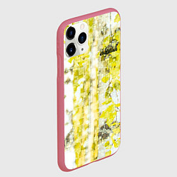 Чехол iPhone 11 Pro матовый РОССИЯ БЕРЕЗЫ ПРЯМОУГОЛЬНИКИ, цвет: 3D-малиновый — фото 2