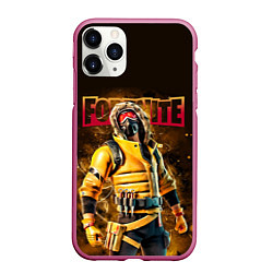 Чехол iPhone 11 Pro матовый Fortnite Альпинист Видеоигра, цвет: 3D-малиновый